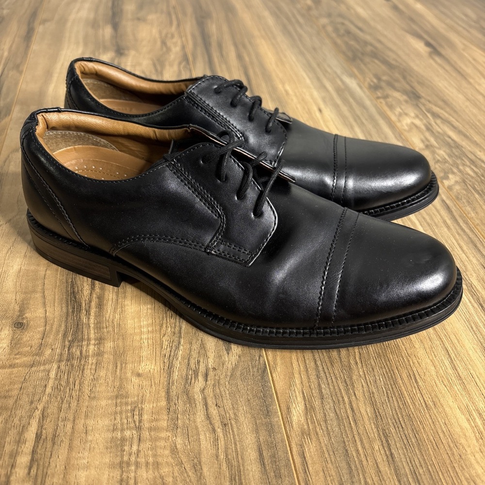 George Dress Oxfords Men's Size 9 Shoes‎ Black Leather